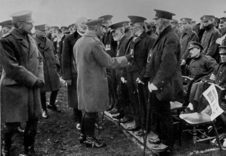 ‘His Majesty the King at investiture at Durdham Down November 8th 1917’ reproduced from Bristol and the Great War: 1914-1919 (1920), editors George F. Stone and Charles Wells. Bristol Record Office reference Bk/765, scanned by John Penny. 