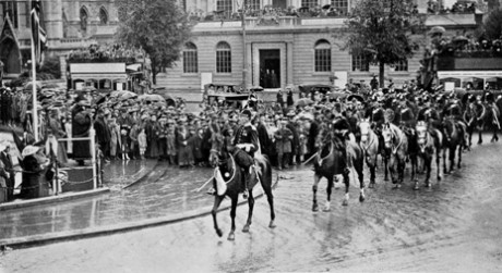  ‘Peace Day Celebration, July 5th 1919: Bristol Police Passing the Saluting Point’ reproduced from Bristol and the Great War: 1914-1919 (1920), editors George F Stone and Charles Wells, Bristol Record Office reference Bk/765, scanned by John Penny. 