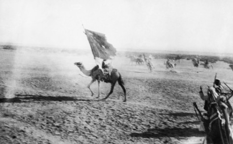 T. E. Lawrence (‘Lawrence of Arabia’) took this action photograph of the Arabs capturing Aqaba on 6 July 1917. Imperial War Museum/ Centenary Partnership Programme ref Q 59193T. 